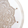 Boho Farmhouse Wood Framed Wall Medallion - White, Brown (17")